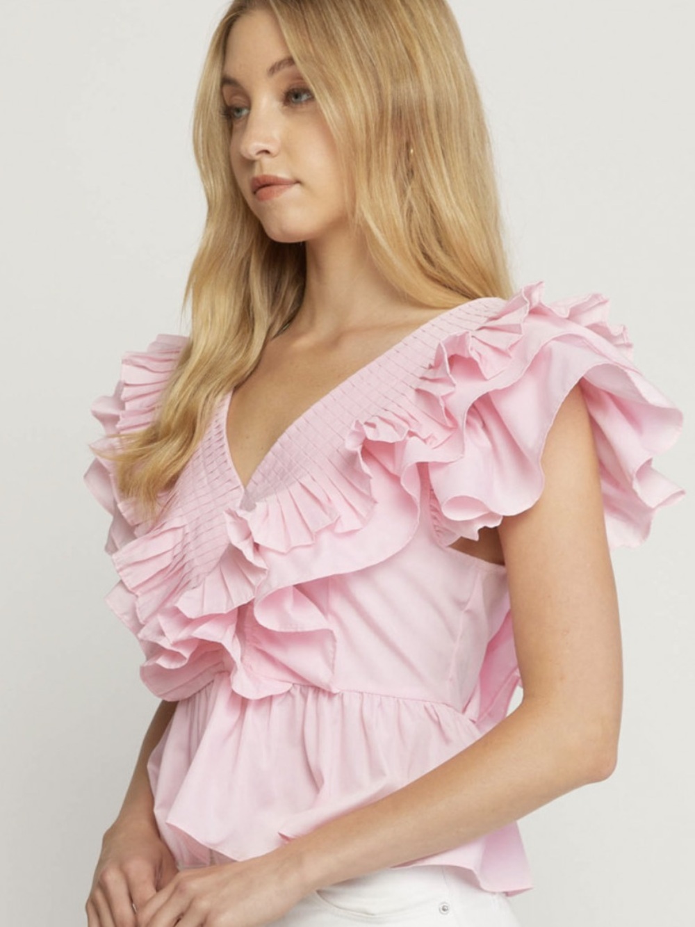 entro Pink Textured Sleeveless Shell